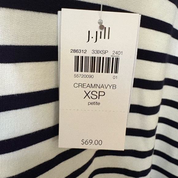 NWT J.Jill striped top, size XSP - Picture 4 of 7